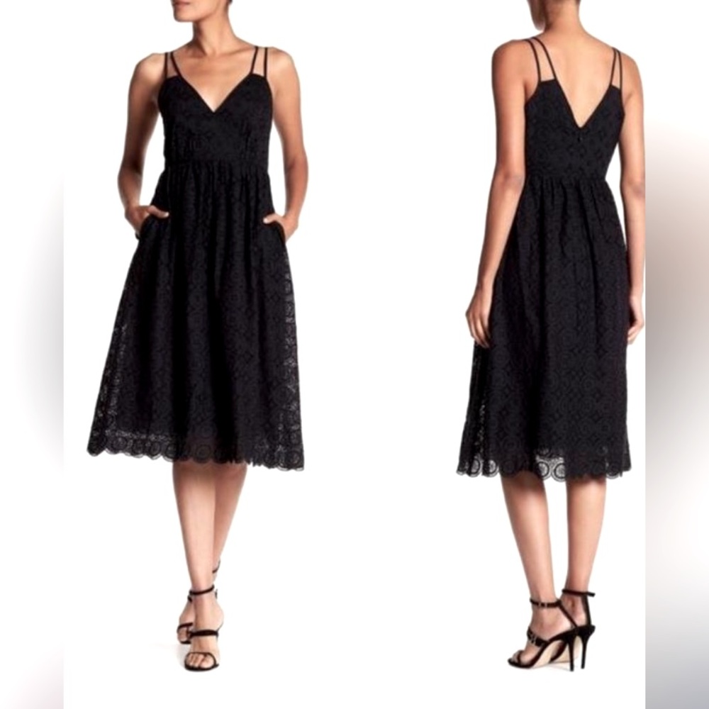 J Crew Eyelet Scalloped Dress Excellent Condition